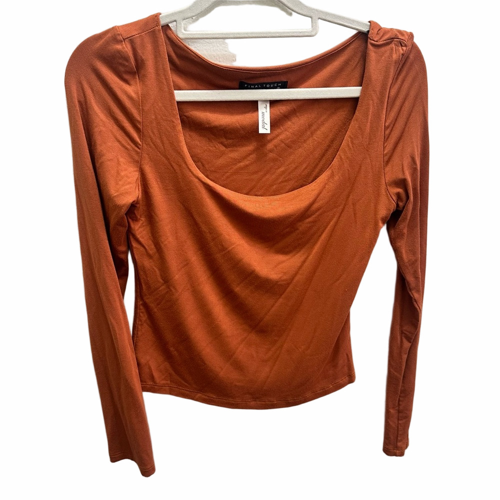 NanaMacs Orange Blouse Size Small